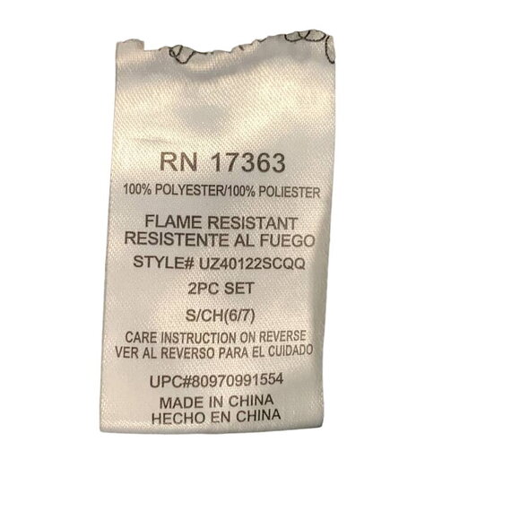 Girls Halloween Skeletons Pajama Set - Picture 6 of 11